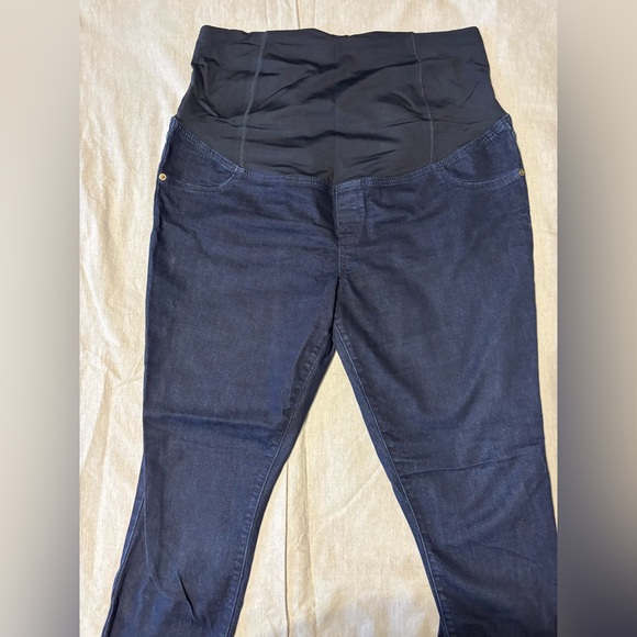 Isabel Maternity by Ingrid & Isabel Dark Blue Jeggings Size 16 Plus Size - Picture 3 of 5